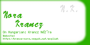 nora krancz business card